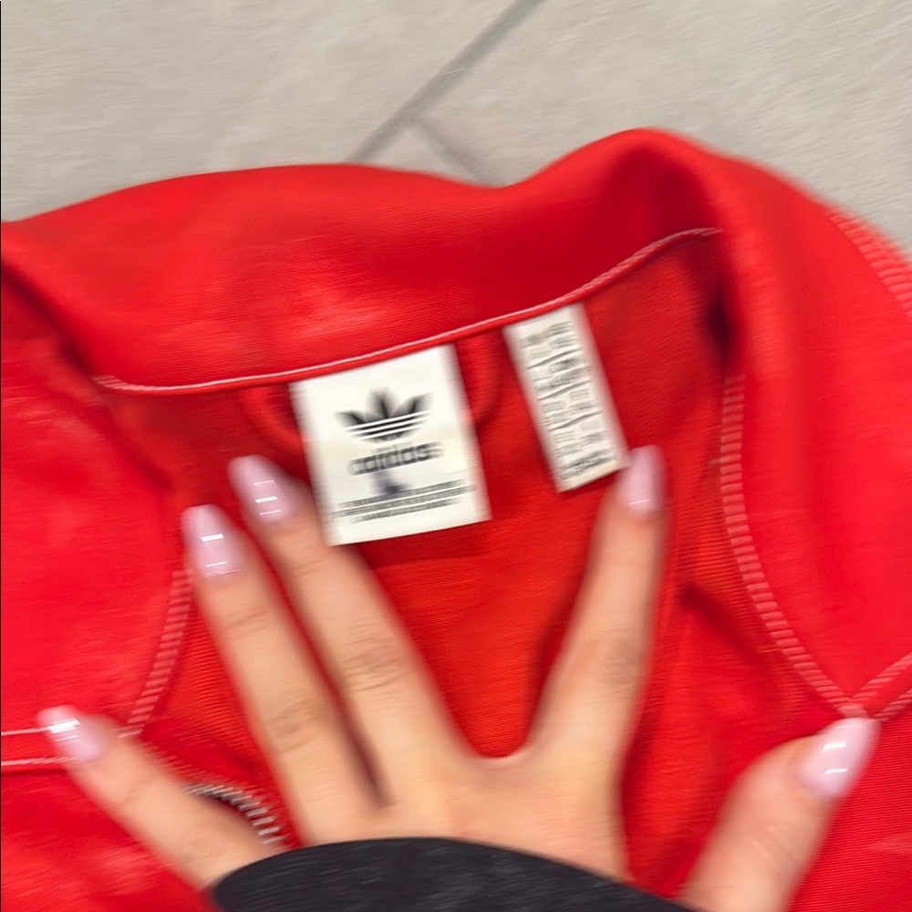 Adidas Fiorucci Women's Red Bomber Jacket - Picture 4 of 5